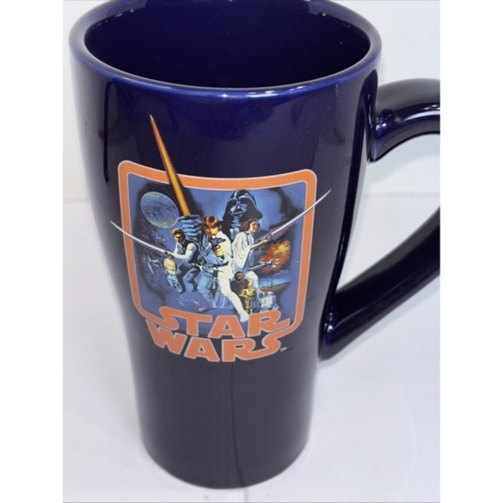 Vandor Star Wars 2011 Navy Blue Ceramic Latte Mug Original Movie Poster Art 16oz